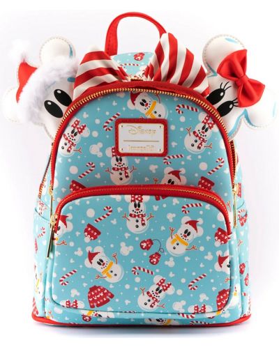 Ruksak Loungefly Disney: Mickey Mouse - Snowman Mickey & Minnie - 1