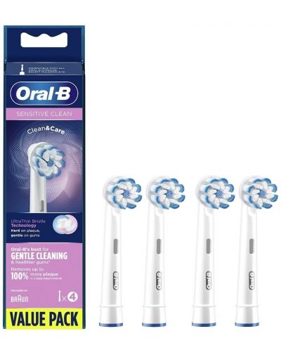 Zamjenske glave Oral-B - Sensitive Clean UltraThin, 4 komada, bijele - 2