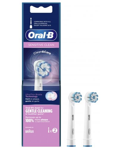 Zamjenske glave Oral-B - Sensitive Clean UltraThin, 2 komada, bijele - 2