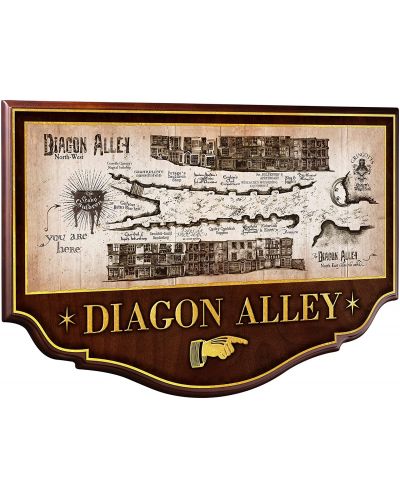 Replika The Noble Collection Movies: Harry Potter - Diagon Alley Plaque, 43 cm - 1