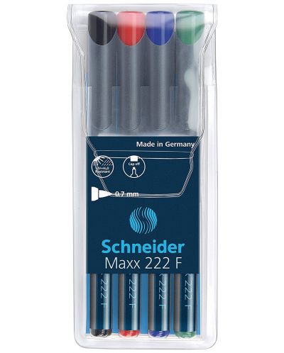 Set od 4 markera u boji Schneider permanent OHP Maxx 222 F, 0.7 mm - 1
