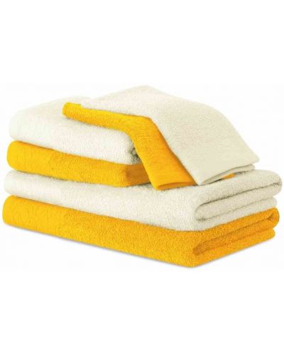 Set od 6 ručnika AmeliaHome - Flos, krem/žute - 2