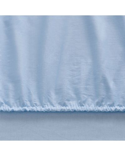 Set plahte s gumicom i jastučnice TAC - 100% pamuk P, za 100 x 200 cm, plava - 2
