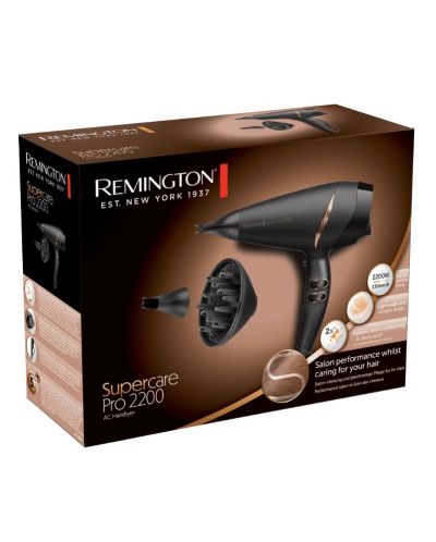 Fen za kosu Remington - Supercare Pro, 2200W, 3 stupnja, crni - 4