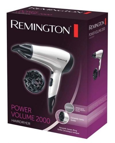 Fen za kosu Remington - D3015 Power Volume, 2000W, 3 stupnja, sivi - 2