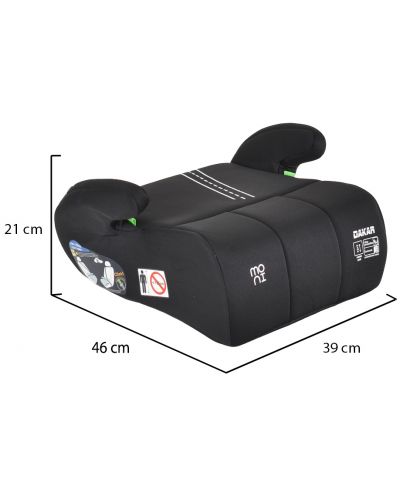 Sjedalo za auto Moni - Dakar, i-Size, 125-150 cm, Black - 6