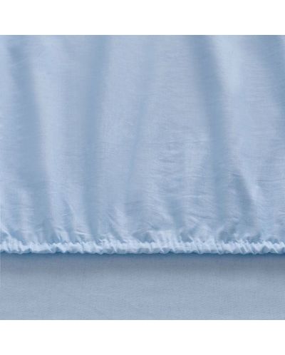 Set plahta s gumicom i 2 jastučnice TAC - 100% pamuk, za 160 x 200 cm, plavi - 2