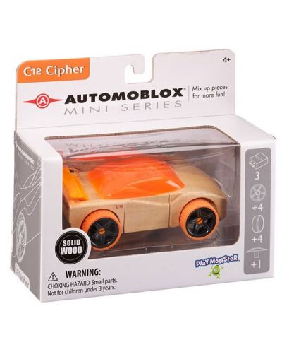 Montažni drveni auto Play Monster Automoblox - Mini C12 Cipher - 2