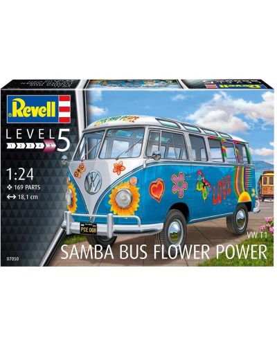 Modeli za sastavljanje Revell Suvremeni: Automobili - VW T1 Samba Bus Flower Power - 5