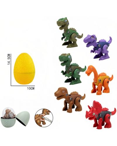 Montažna igračka Raya Toys - Dinosaur iznenađenja, žuto jaje - 2