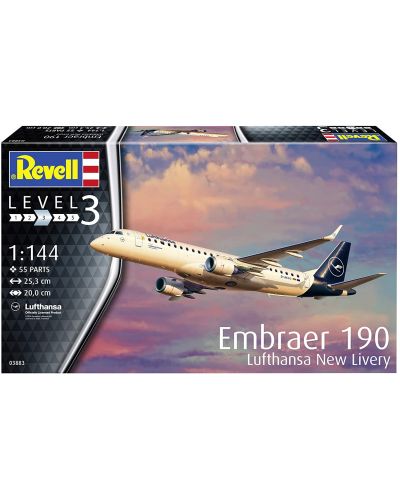 Model za sastavljanje Revell Suvremeni: Zrakoplovi - Embraer 190 Lufthansa New Livery - 5