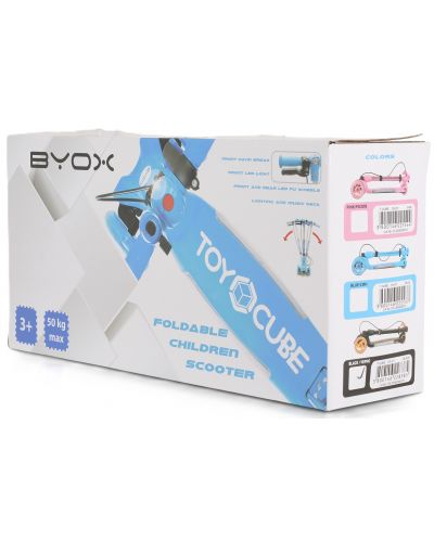 Sklopivi romobil Byox - Toy Cube, crni - 7