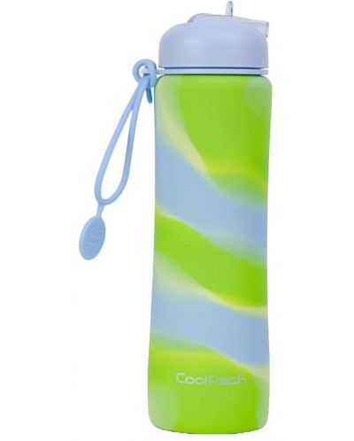 Sklopiva silikonska bočica Cool Pack Pump - Zebra Lime, 600 ml - 1
