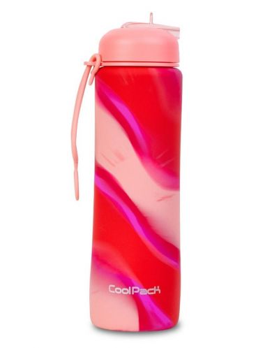 Sklopiva silikonska boca Cool Pack Pump - Zebra Pink, 600 ml  - 1
