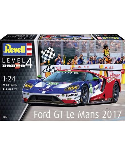 Modeli za sastavljanje Revell Suvremeni: Automobili - Ford GT Le Mans 2017 - 2