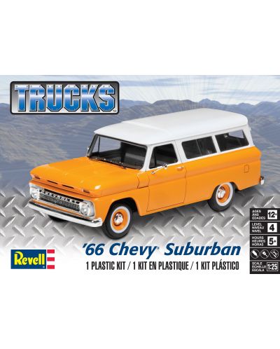 Modeli za sastavljanje Revell Suvremeni: Automobili - Chevy Suburban 1966 - 2