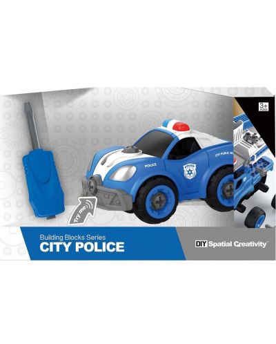 Montažna igračka Raya Toys - Policijski auto City Police - 2