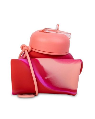 Sklopiva silikonska boca Cool Pack Pump - Zebra Pink, 600 ml  - 2