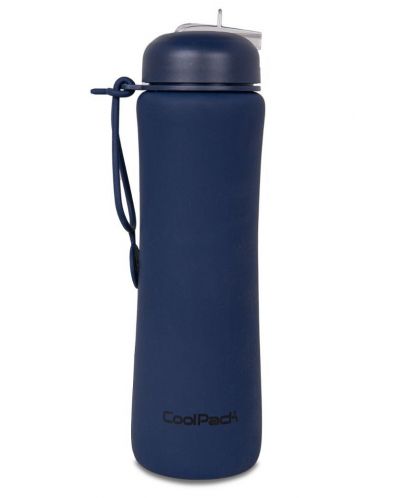 Sklopiva silikonska boca Cool Pack Pump - Rpet Blue, 600 ml - 1