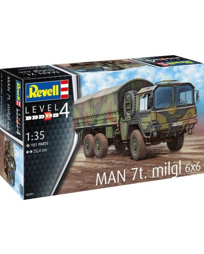 Sastavljeni model Revell - Vojni kamion Man 7t Milgl - 1