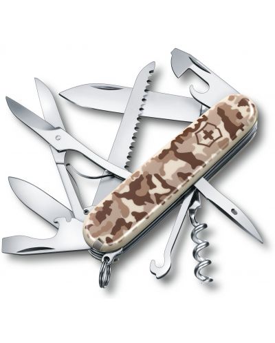 Švicarski džepni nož Victorinox – Huntsman, 15 funkcija, smeđa kamuflaža - 1