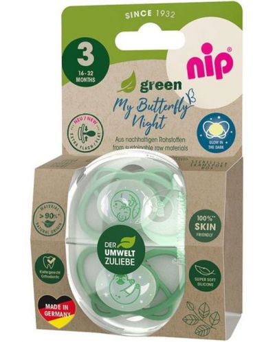 Silikonske dude NIP Green - Noćne, 16-32 m, 2 komada, zelene - 3