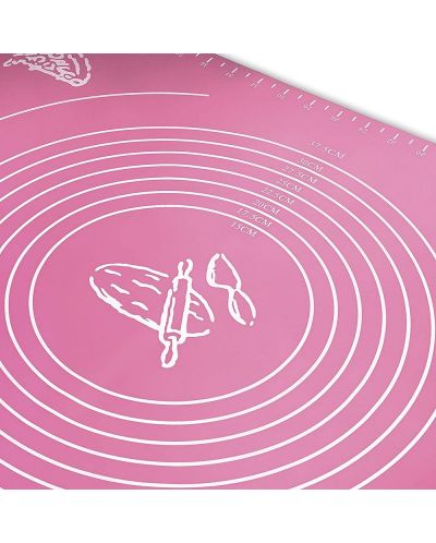 Silikonska podloga za miješenje Morello - Light Pink, 50 х 40 cm, ružičasta - 3