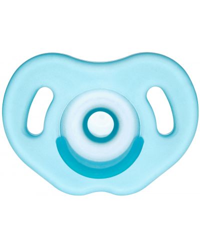 Silikonska duda varalica Wee Baby, - Full Silicone, 0-6 mjeseci, plava - 1