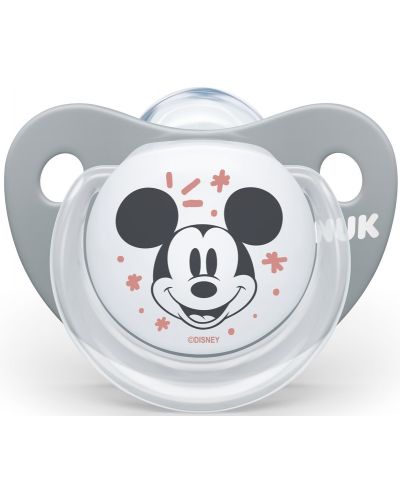 Silikonska duda Nuk - Mickey, 6-18 mjeseci, sivа - 1