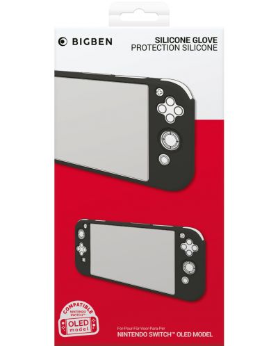 Silikonska zaštitna futrola Big Ben Silicon Glove, черен (Nintendo Switch OLED) - 1