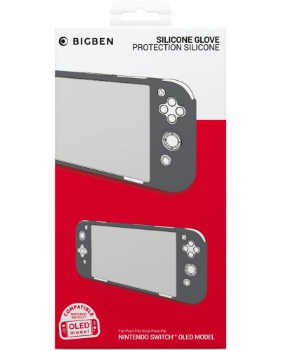 Silikonska zaštitna futrola Big Ben Silicon Glove, сив (Nintendo Switch OLED)  - 1