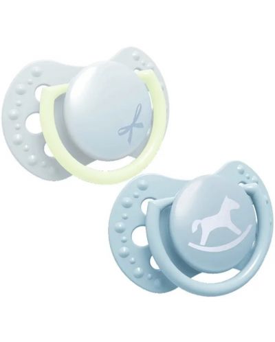 Silikonske dude Lovi - Baby Shower Boy, 0-2 mjeseca, 2 komada - 1