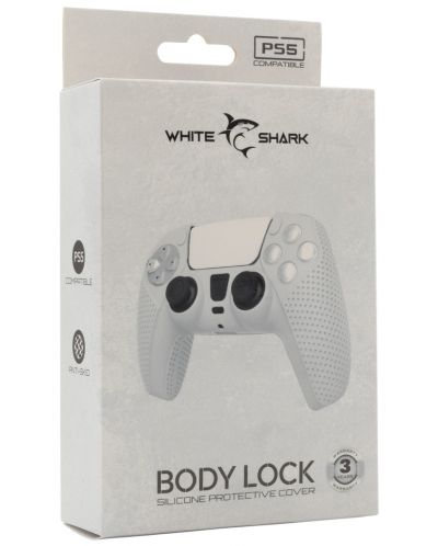 Silikonska zaštitna maska White Shark - Body Lock, bijela (PS5) - 4