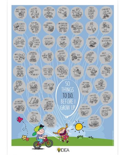 Scratch plakat za djecu: 50 things to do before I grow up - 2