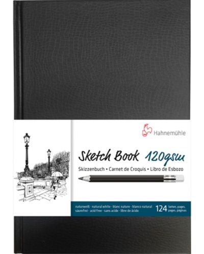 Blok za crtanje Hahnemuhle Sketch Book - A4, kozni povez, 64 lista - 1