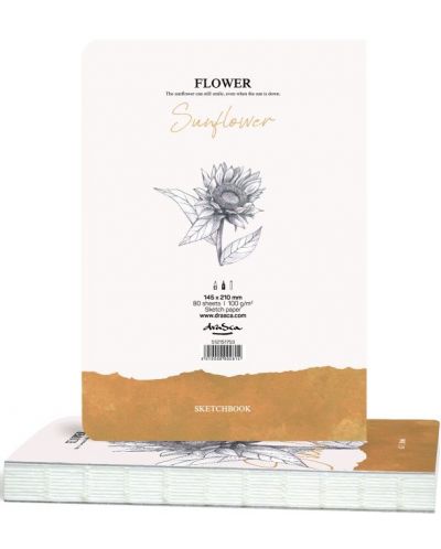 Blok za crtanje Drasca Flower - Suncokret, 80 listova - 2