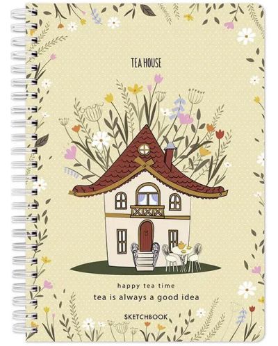 Blok za crtanje Drasca Happy Tea Time - Tea house, A5, 60 listova - 1