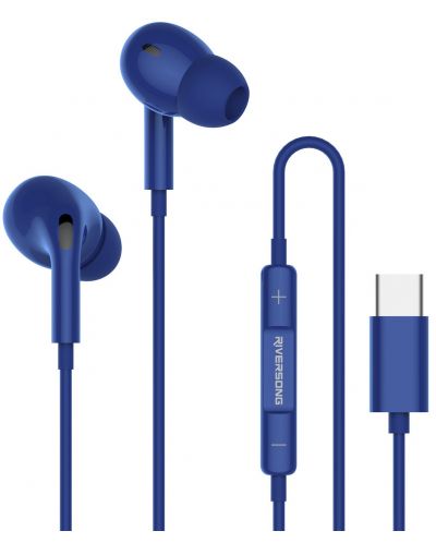 Slušalice s mikrofonom Riversong - Melody T1+, plave - 1