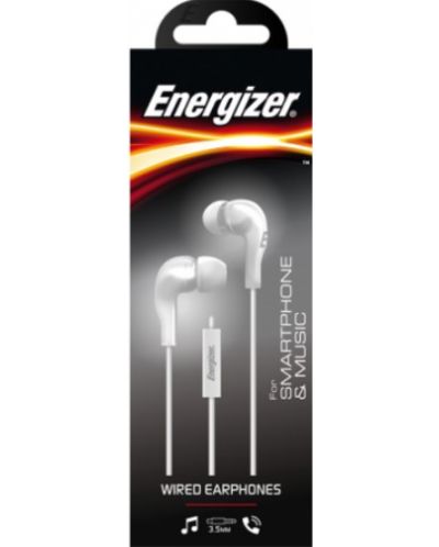 Slušalice s mikrofonom Energizer - CIA5, bijele - 2