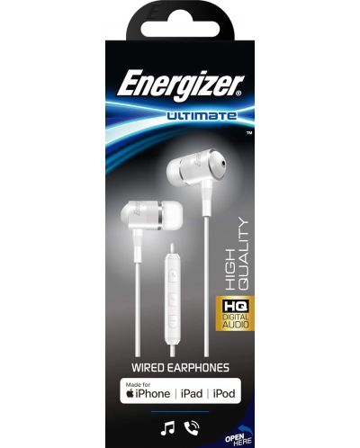 Slušalice s mikrofonom Energizer - UIL35, bijele - 2
