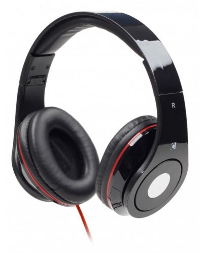 Slušalice s mikrofonom Gembird - MHS-DTW-BK, crno/crvene - 1