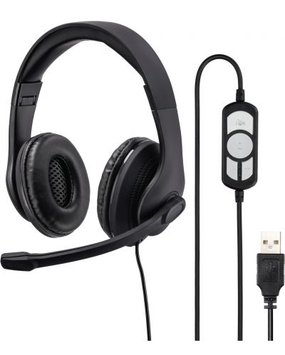 Slušalice s mikrofonom Hama - HS-USB300, crne - 3