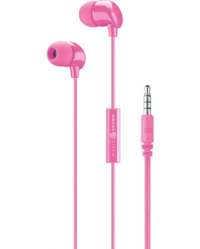 Slušalice s mikrofonom Cellularline - Music Sound 3.5 mm, ružičaste - 2