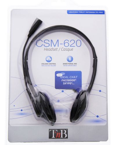 Slušalice s mikrofonom TNB - CSM-620, crne - 2