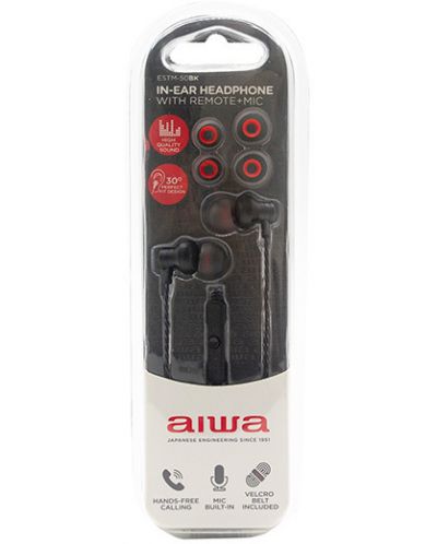 Slušalice s mikrofonom Aiwa - ESTM-50BK, crne - 3