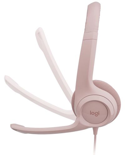 Slušalice s mikrofonom Logitech - H390, ružičaste - 3