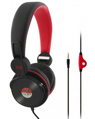Slušalice s mikrofonom TNB - Be color, On-ear, crno/crvene - 1