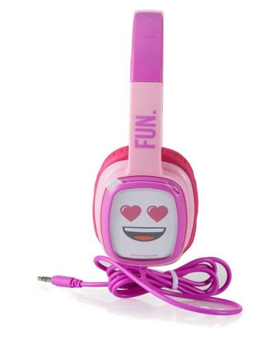 Dječje slušalice s mikrofonom Emoji - Flip n Switch, ružičasto/ljubičaste - 6