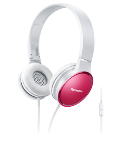 Slušalice s mikrofonom Panasonic - RP-HF300ME-P, bijele/ružičaste - 1