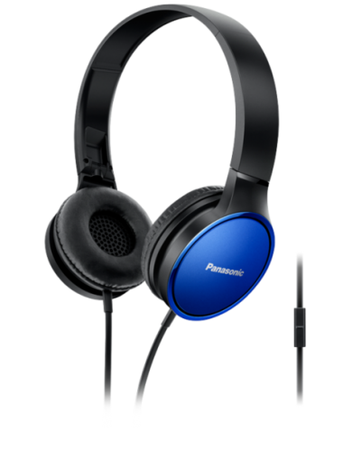 Slušalice s mikrofonom Panasonic - RP-HF300ME-A, plave/crne - 1